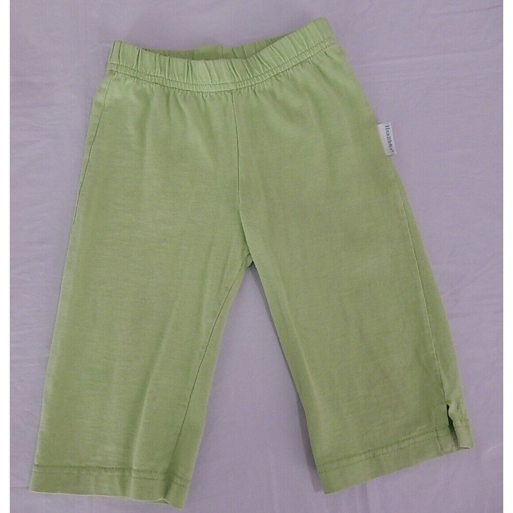 Healthtex Girls Pants Size 6  Green Cotton Casual Relaxed Pull On Summer Solid
